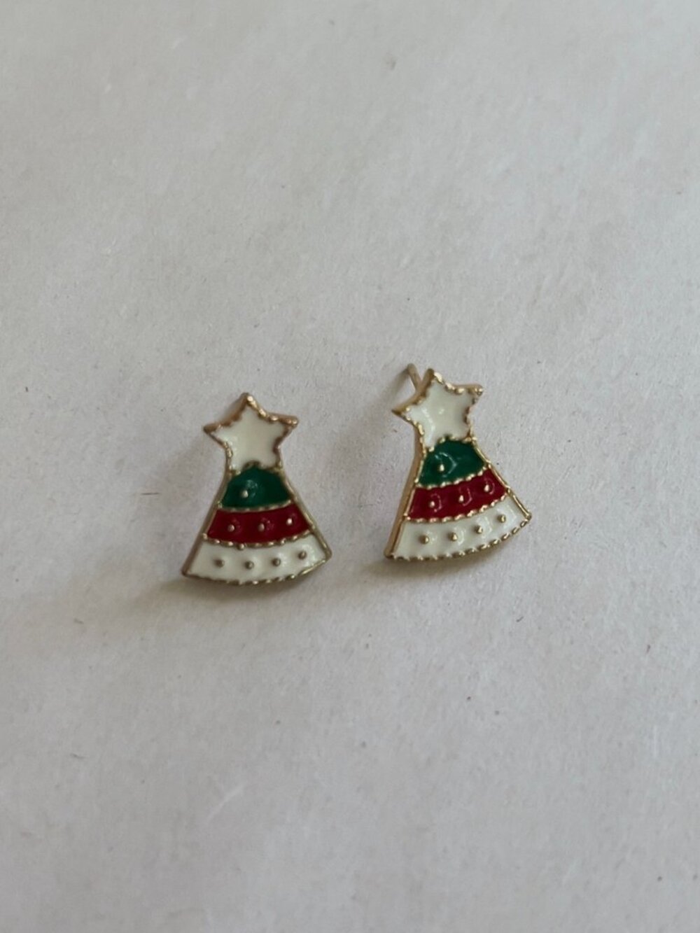 Christmas Tree Stud Earrings Festive Holiday Earring Set
